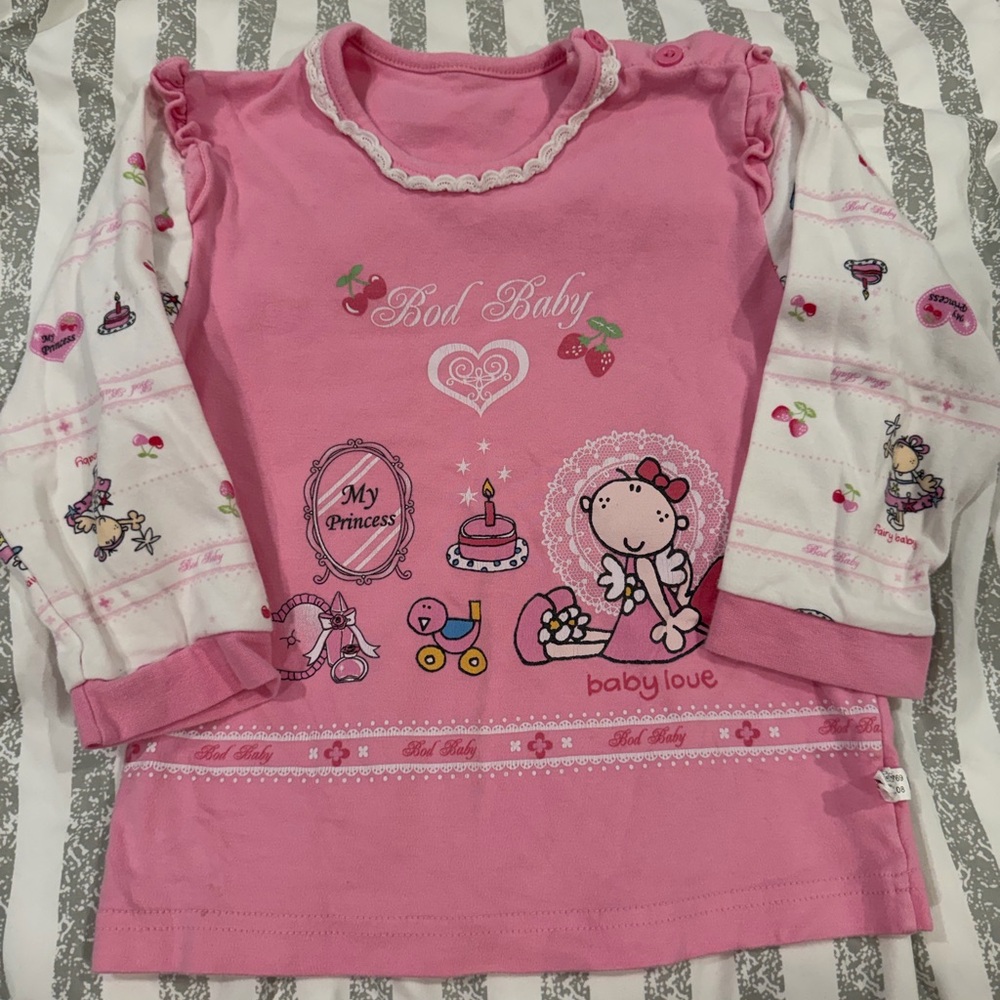 Pink Long Sleeve 3T Korean Pajamas